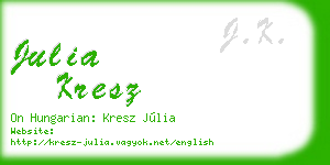 julia kresz business card